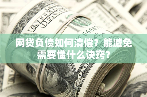 济南网贷负债如何清偿？能减免需要懂什么诀窍？