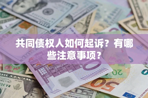 济南共同债权人如何起诉？有哪些注意事项？