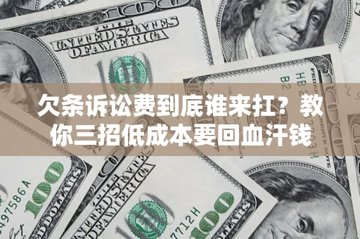 济南欠条诉讼费到底谁来扛？教你三招低成本要回血汗钱